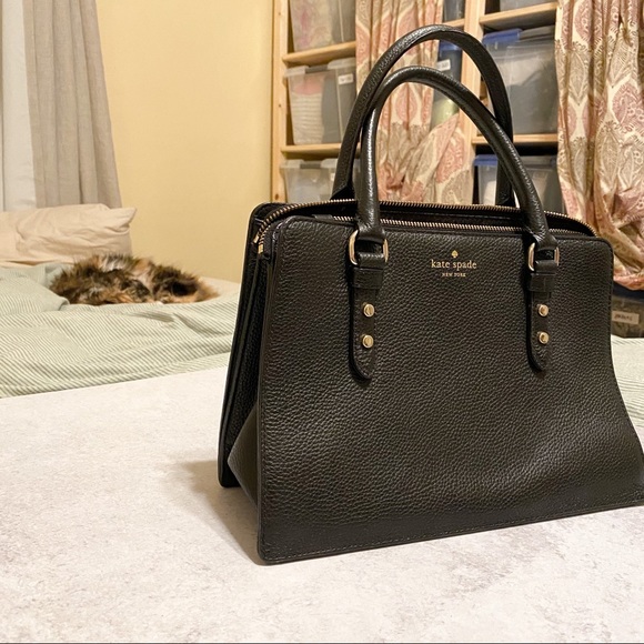 Kate Spade mulberry street Lise satchel Blk/brown - Picture 2 of 13